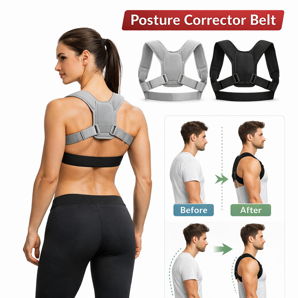 Posture Support Brace– Adjustable Upper Back & Shoulder Support